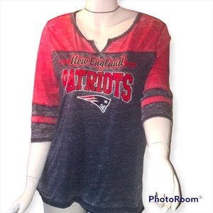 New England Patriots Burnout Baseball Shirt XL EUC